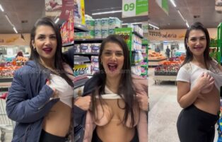 Onlyfans Jessica Sampaio se Exibindo no Supermercado