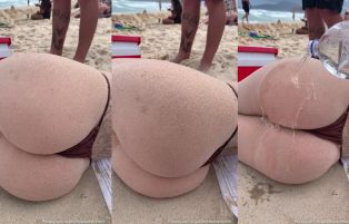 Pauline Ribeiro Exibindo o Rabão Na Praia