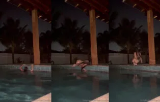 Giulia Rosa Pelada Na Piscina Mostra Tudo – Onlyfans Grátis