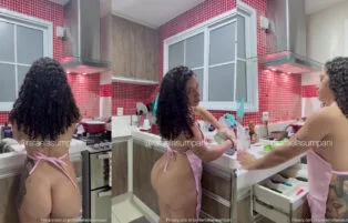 Rafaela Sumpani Cozinha Pelada De Avental – Privacy