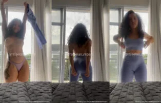 Rafaela Sumpani Se Vestindo Pra Academia No Fapello