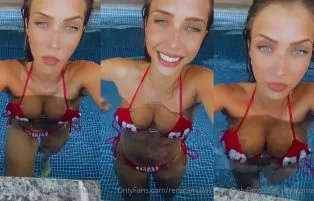 Renata Matos De Biquíni Rebolando Na Piscina Do Privacy