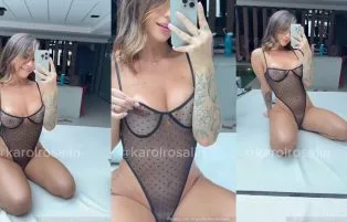 Karol Rosalin De Lingerie Transparente No Fapello